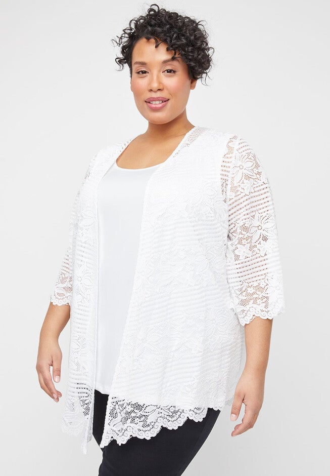 Lace Bliss Overpiece, WHITE, hi-res image number 0