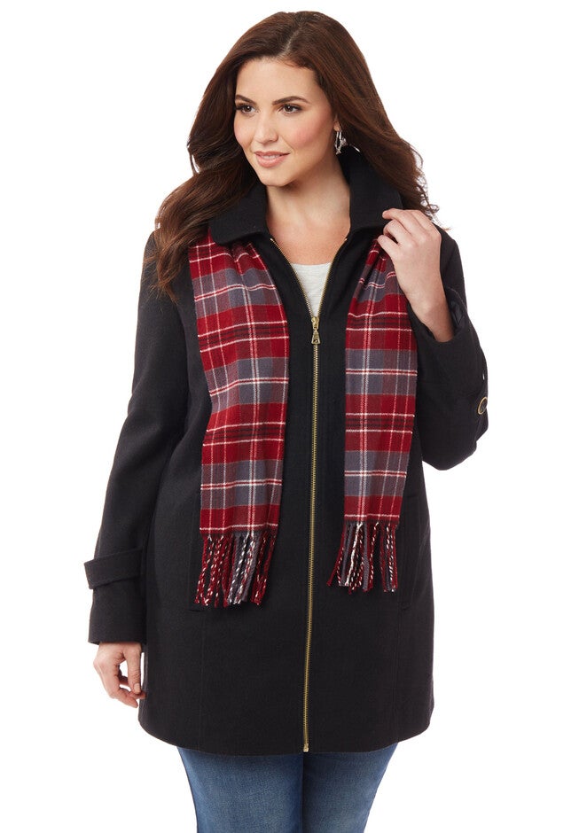 Sidewalk Coat & Scarf, BLACK, hi-res image number null