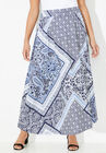 AnyWear Maxi Skirt, NAVY SCARF PRINT, hi-res image number null