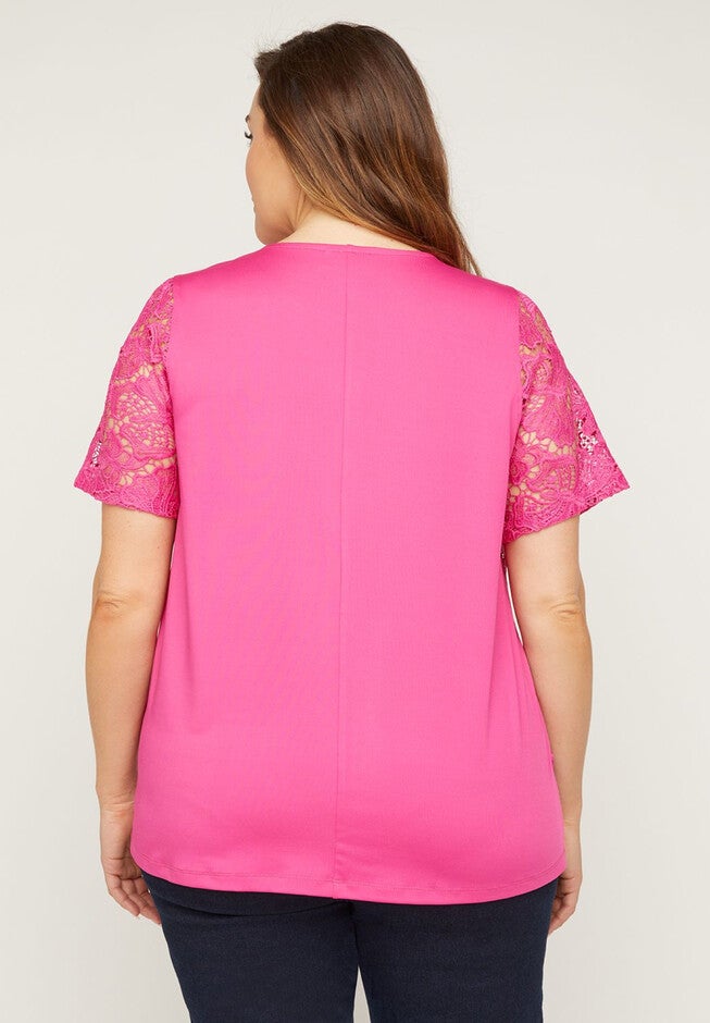 Butterfly Embroidered Lace Top, , on-hover image number null