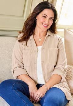 Brushed Cozy Rib Button Front Tunic