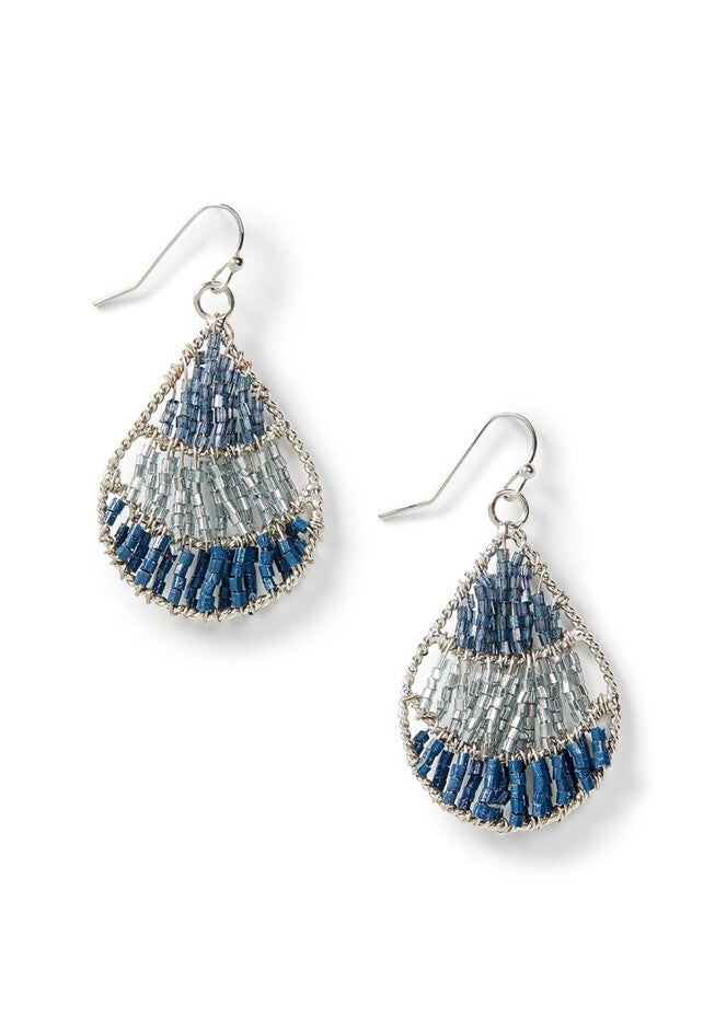Blue Ridge Teardrop Earrings, TRUE NAVY, hi-res image number null