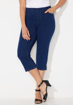 Plus Size Straight Leg Capris