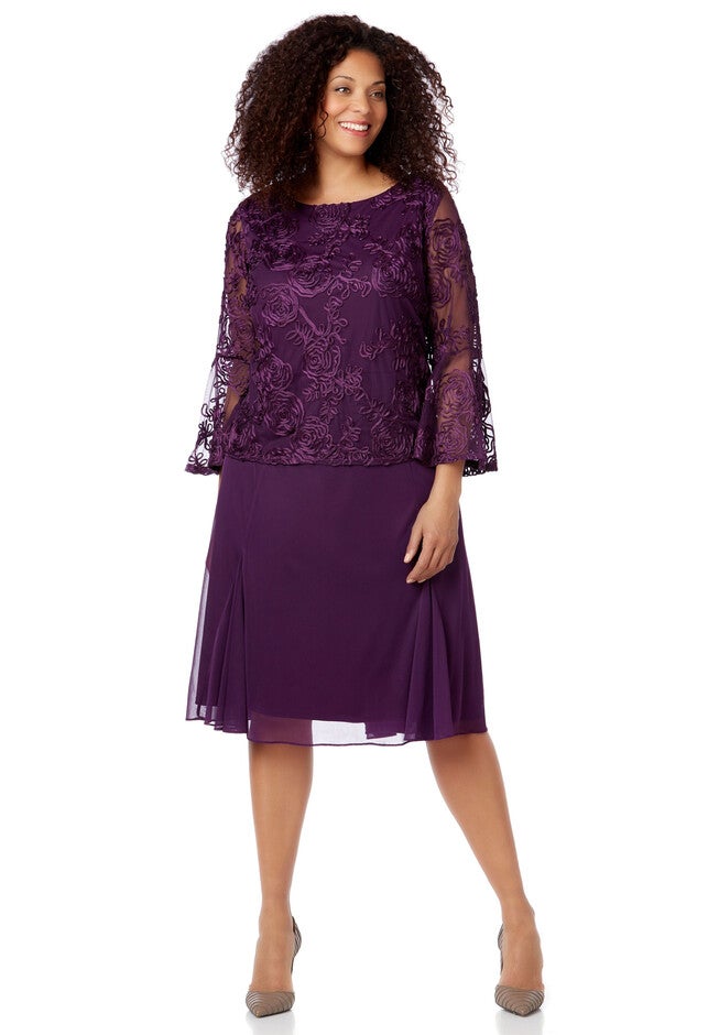 Plum Promenade Dress, PURPLE, hi-res image number null