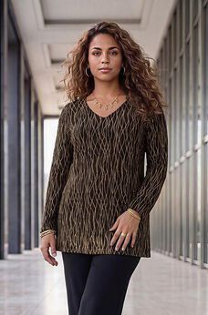 Flocked Mesh Tunic