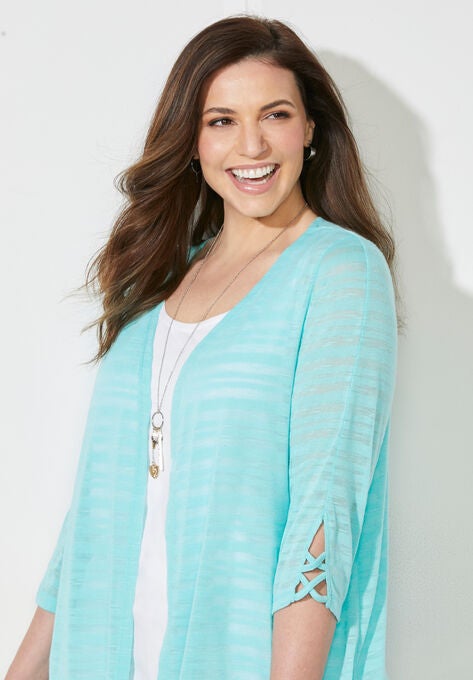 Shadow Stripe Cardigan, , alternate image number null