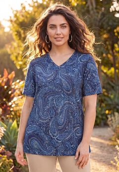 Suprema® Short Sleeve V-Neck Tee