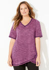 Crossover Hem Tunic, PINK GLOW, hi-res image number null