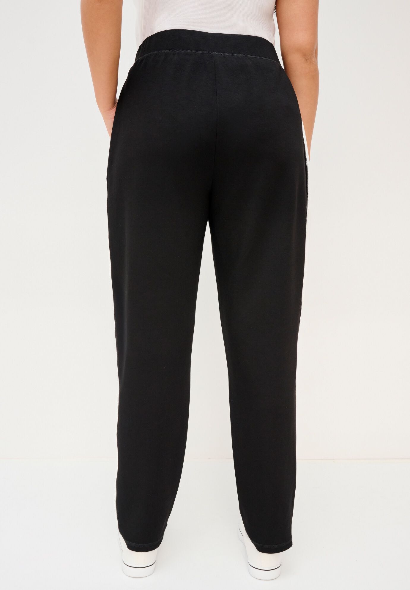 Refined Scuba Pant, BLACK WHITE, alternate image number 2