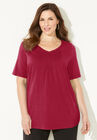 Suprema® Pintuck Tee, CLASSIC RED, hi-res image number null