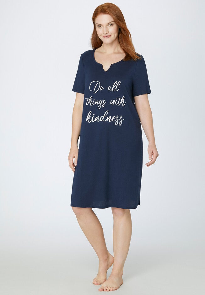 Acts of Kindness Sleepshirt, MARINER NAVY KINDNESS, hi-res image number null