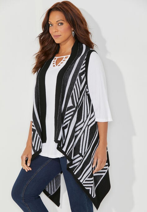 Fair Isle Cascade Sweater Vest, MODERN GEO, hi-res image number null
