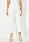 Eyelet Hem Straight Leg Capri, , on-hover image number null