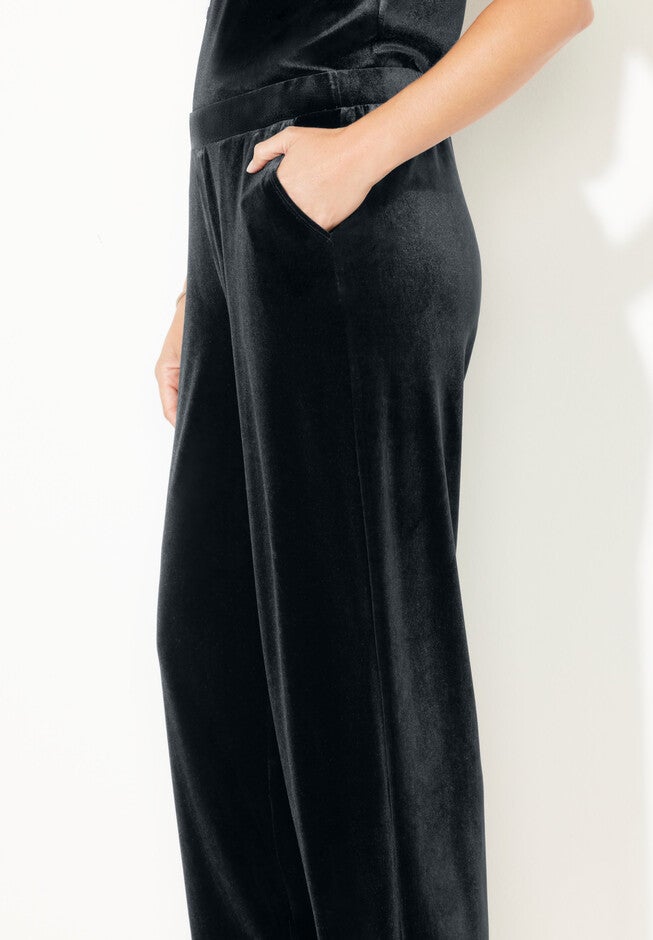 AnyWear Velvet Wide Leg Pant, , alternate image number null