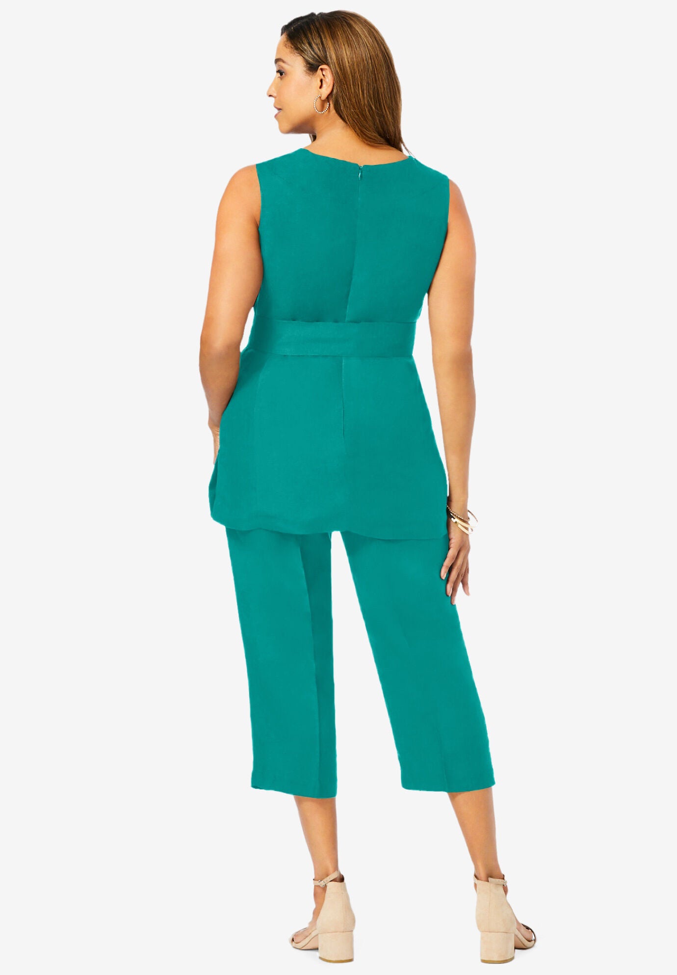 2 Piece Linen Capri Set Catherines