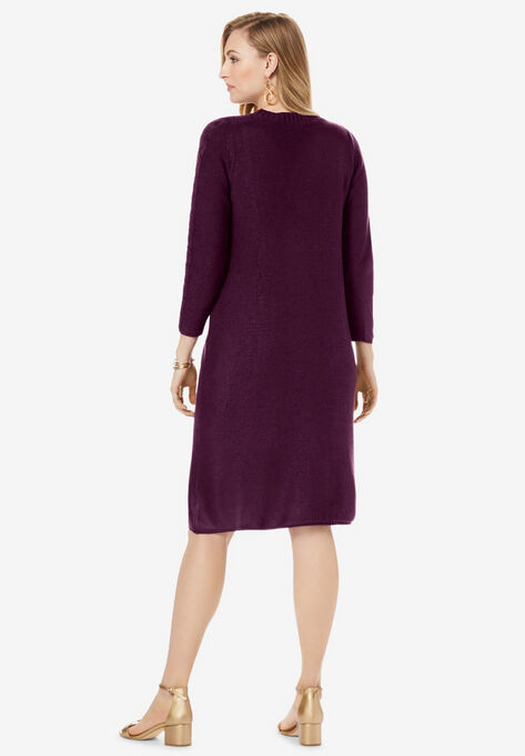 Cable Sweater Dress, , on-hover image number null