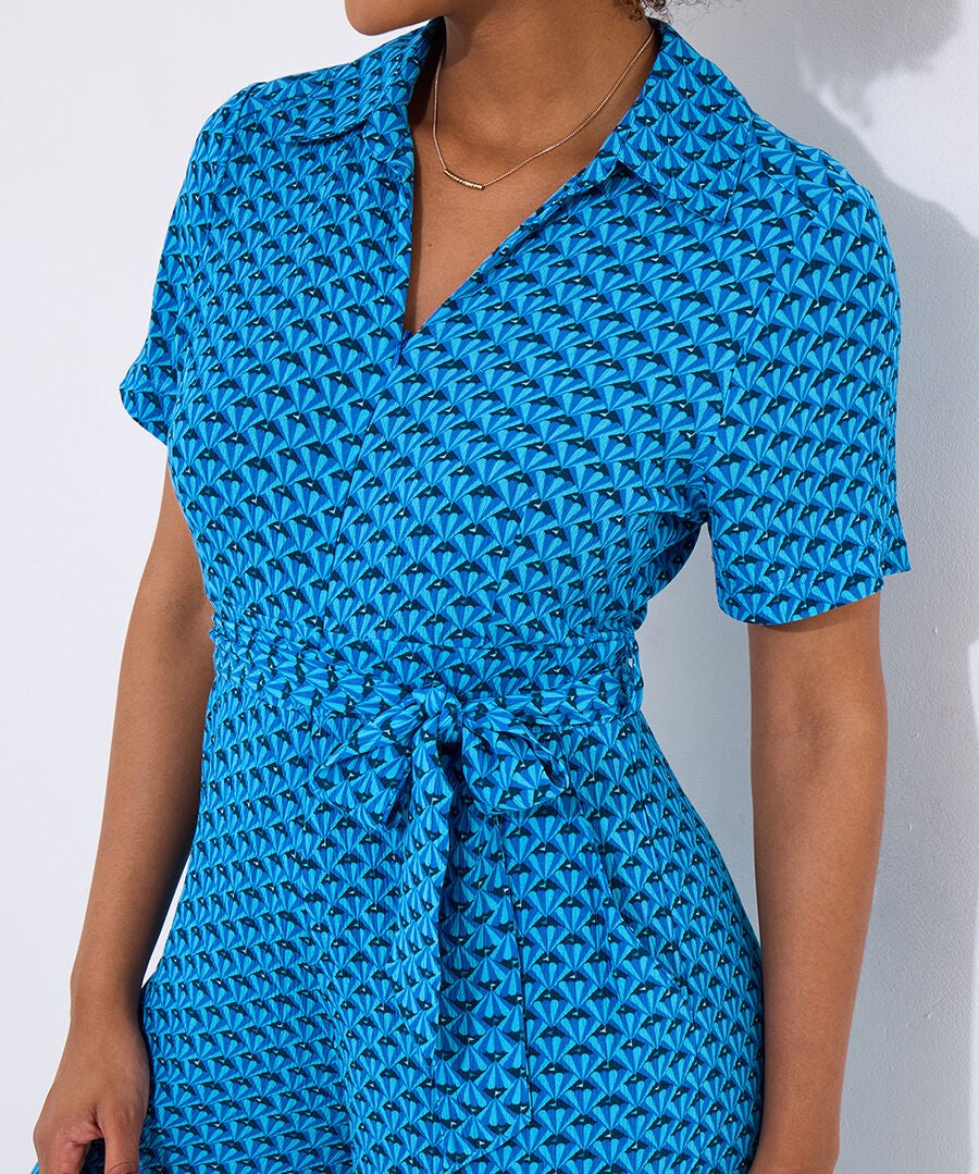 Zip Front Jumpsuit, DIAMOND GEO, on-hover image number 1