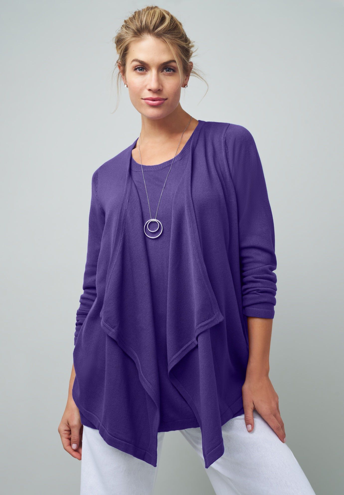 Flyaway Cardigan, MIDNIGHT VIOLET, hi-res image number 0