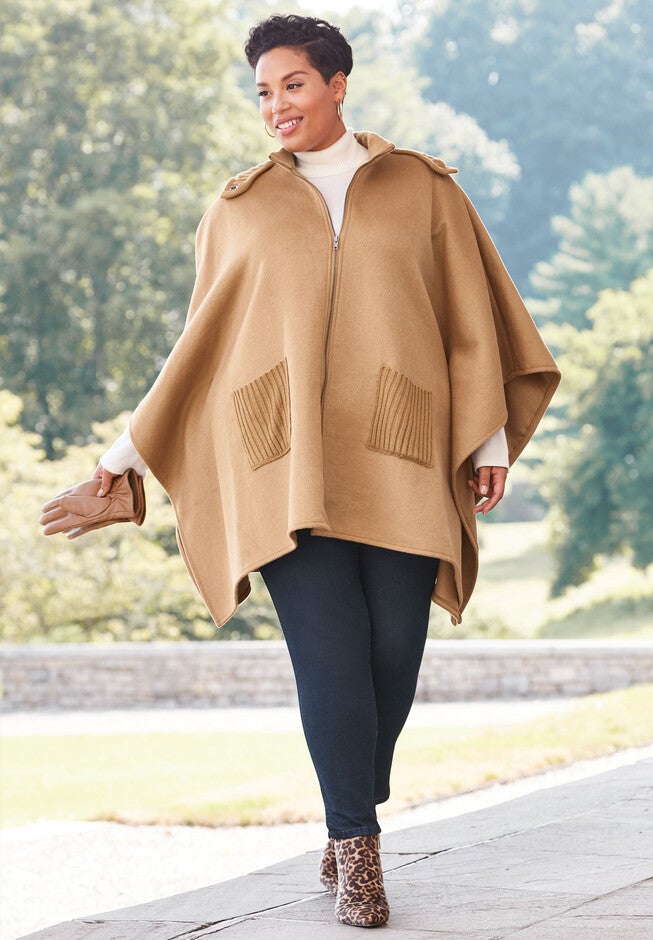 Wool Cape Coat, , alternate image number null