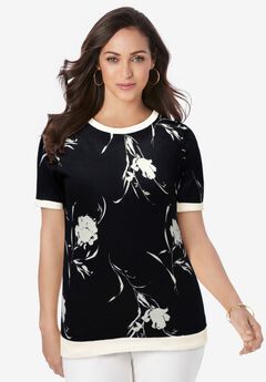 Fine Gauge Crewneck Knit Shell