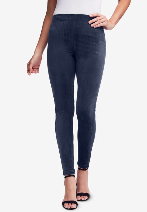 Corduroy Leggings, NAVY, hi-res image number null