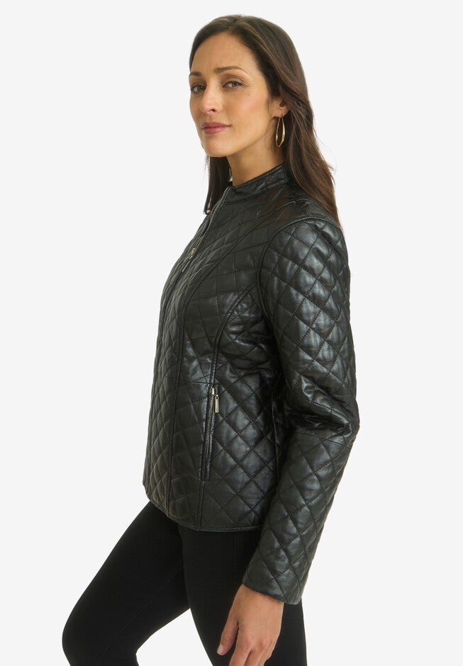 Quilted Jacket, BLACK, alternate image number null