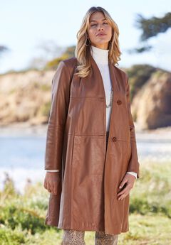 Leather Swing Coat