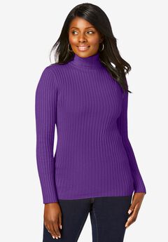 Ribbed Cotton Turtleneck Sweater