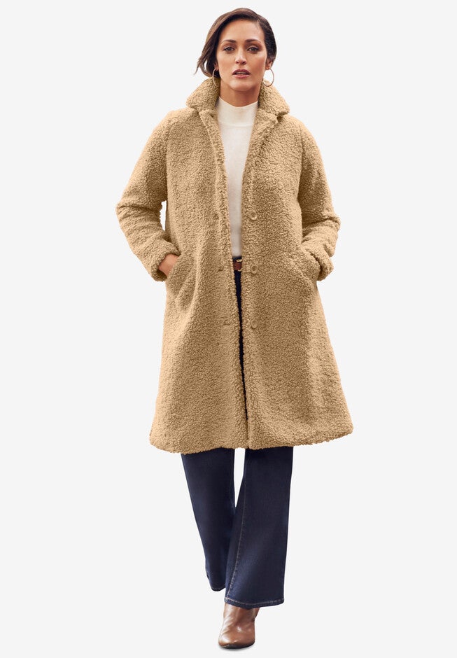 Teddy Coat, SOFT CAMEL, hi-res image number null