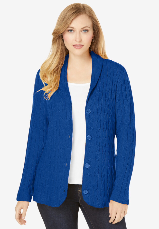 Cable Blazer Sweater | Catherines