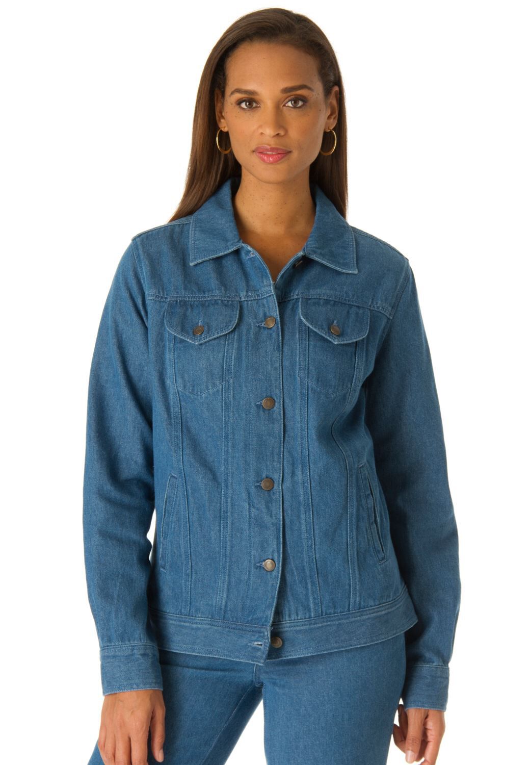 Classic Cotton Denim Jacket, , on-hover image number 1