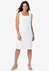 Bi-Stretch Sheath Dress, WHITE, hi-res image number null