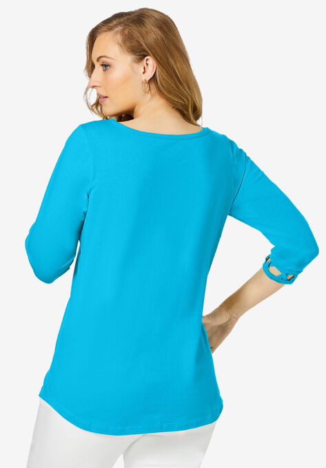Lattice Boatneck Tunic, , on-hover image number null