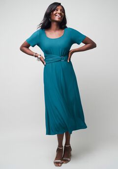 Buckle Midi Dress