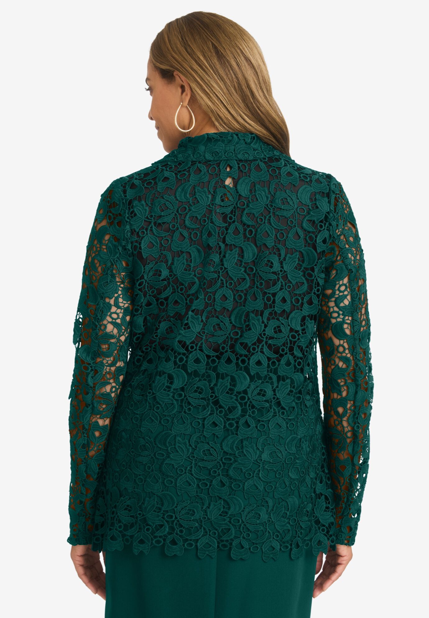 Jessica London Women s Plus Size Lace Blazer 12 W Rich Burgundy