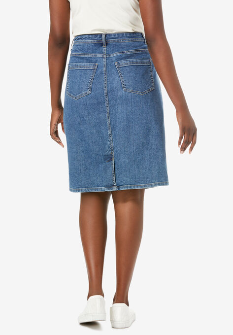True Fit Denim Short Skirt, , on-hover image number null