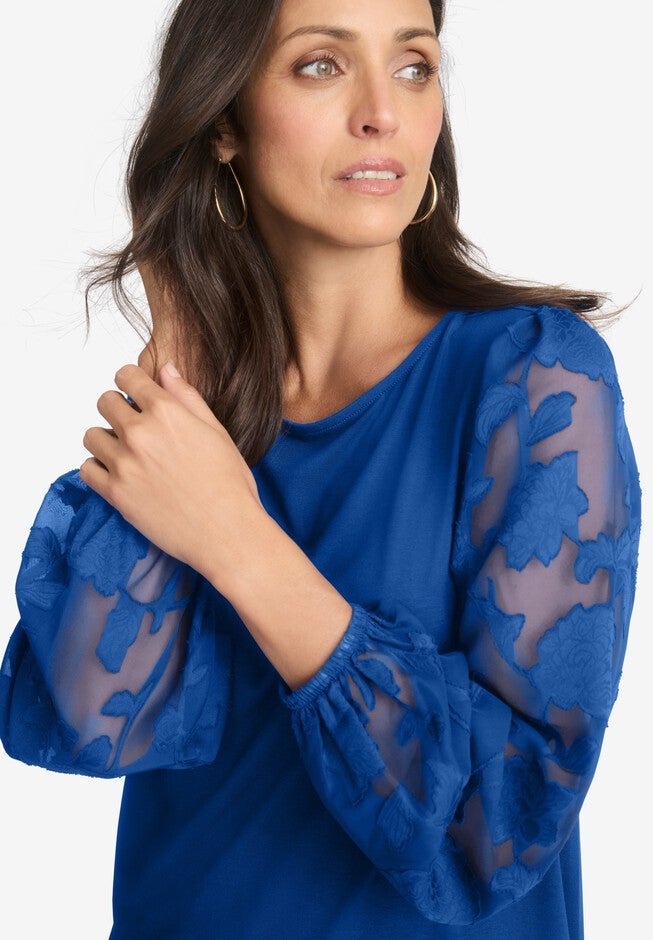Mixed Media Top, , alternate image number null