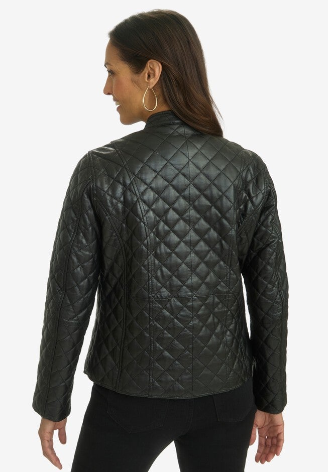 Quilted Jacket, BLACK, on-hover image number null