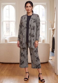 Stretch Knit Open Front Knit Topper