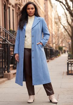 Full Length Wool Blend Coat