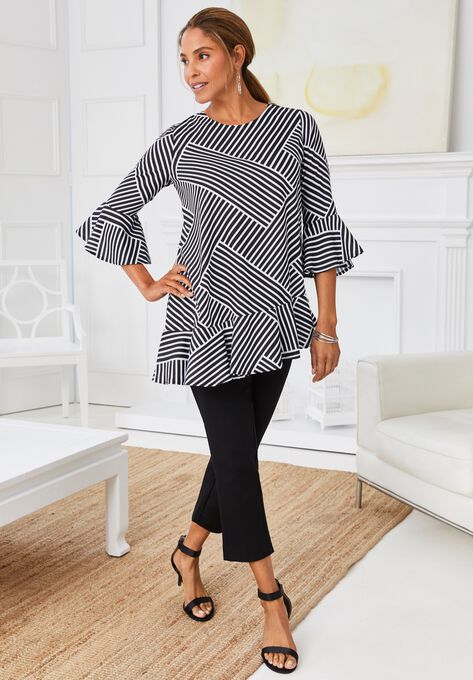 Bell Sleeve Georgette Blouse, , alternate image number null
