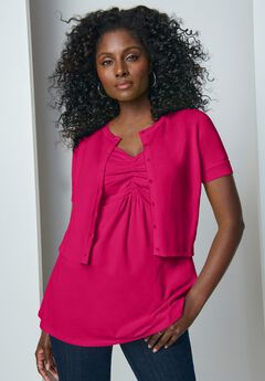 Jewel-Neck Shrug