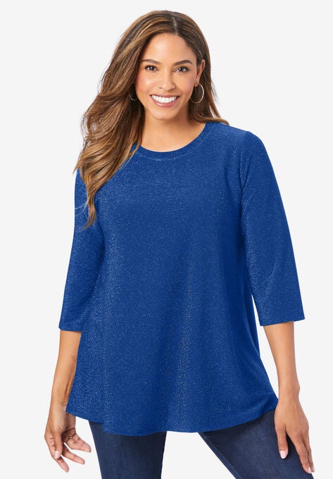 Trapeze Shimmer Tunic, DARK SAPPHIRE SHIMMER, hi-res image number null