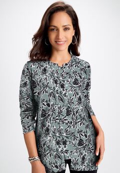 Fine Gauge Button-Front Cardigan