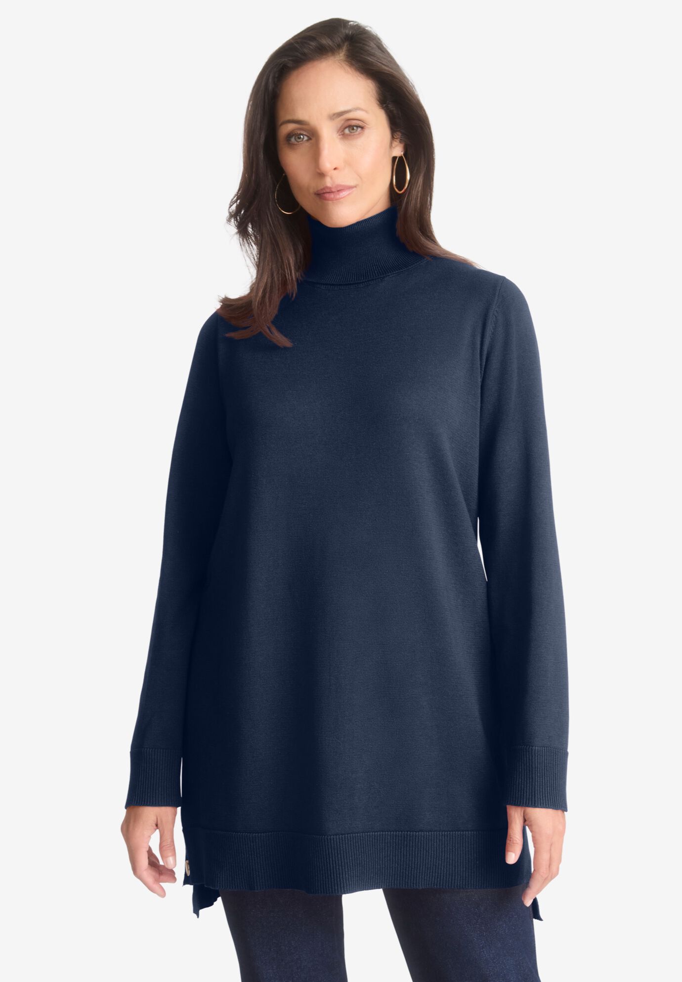 Side Button Turtleneck, , alternate image number 4