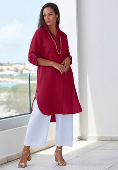 Plus Size Linen Blend Tops