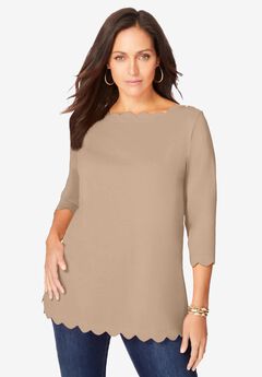 Scallop Boatneck Tunic