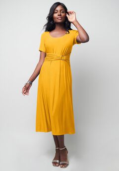 Buckle Midi Dress