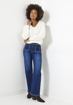 Plus Size Straight Leg Jeans