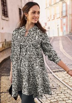 Georgette Button Front Tunic